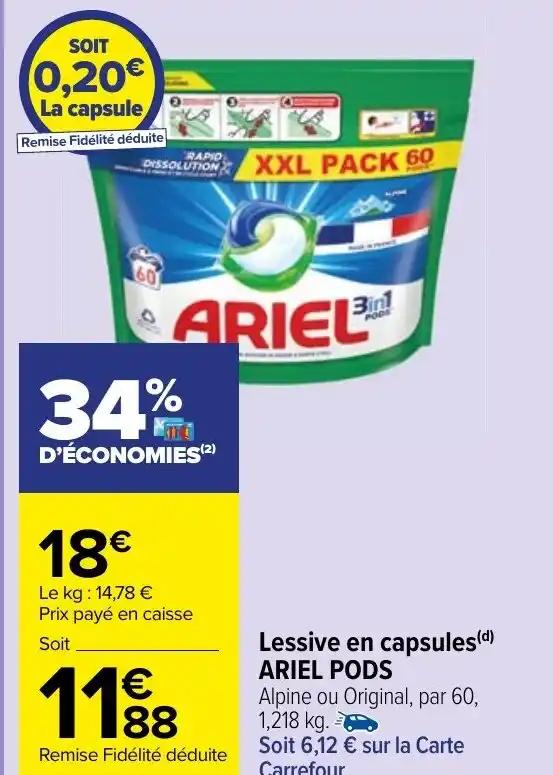 Lessive en capsules(d) ARIEL PODS