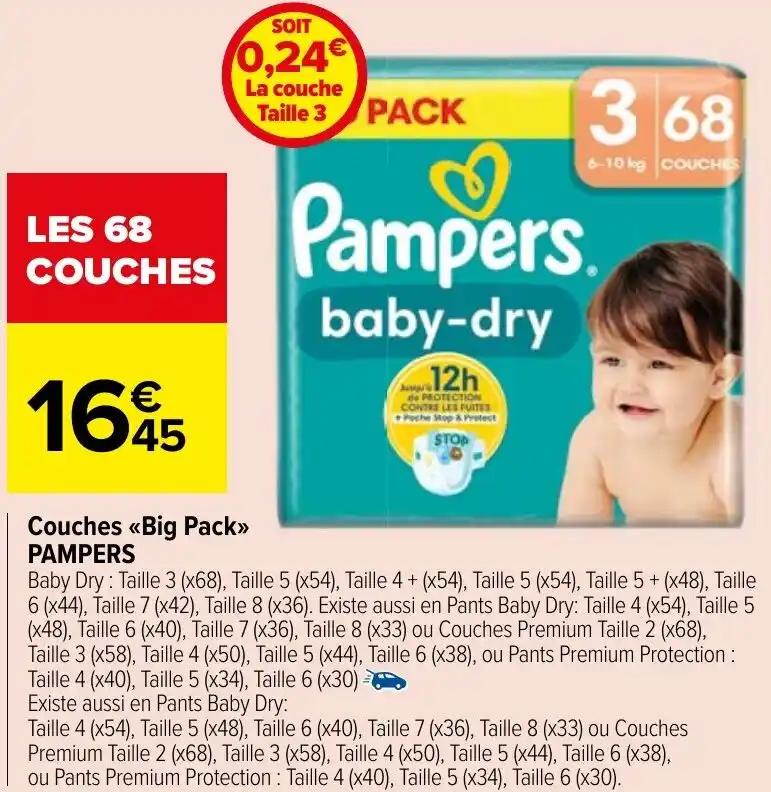 Couches «Big Pack>> PAMPERS