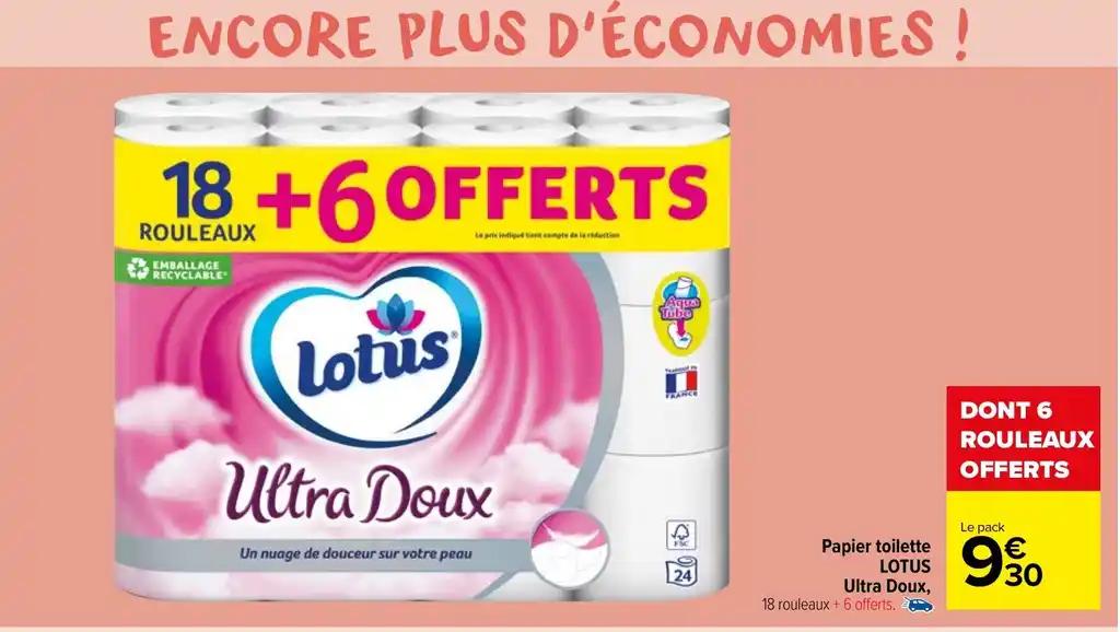 Papier toilette LOTUS Ultra Doux,
