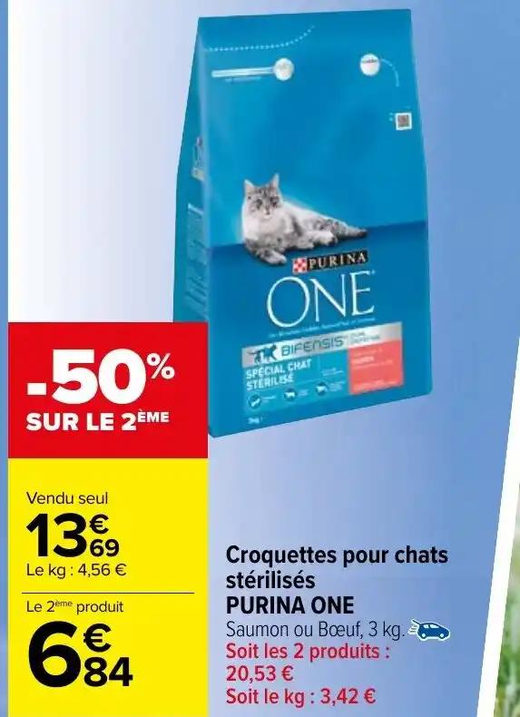 Croquettes pour chats stérilisés PURINA ONE