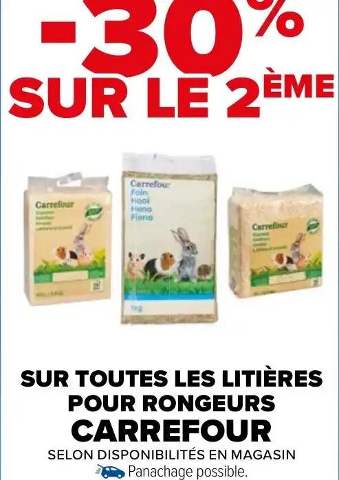 SUR TOUTES LES LITIÈRES POUR RONGEURS CARREFOUR