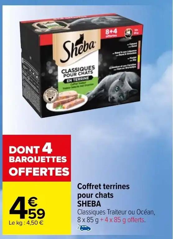 Coffret terrines pour chats SHEBA