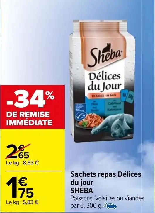 Sachets repas Délices du jour SHEBA