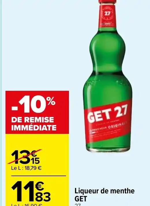 Liqueur de menthe GET 27
