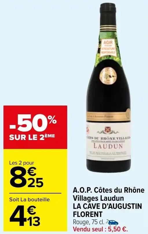 A.O.P. Côtes du Rhône Villages Laudun LA CAVE D'AUGUSTIN