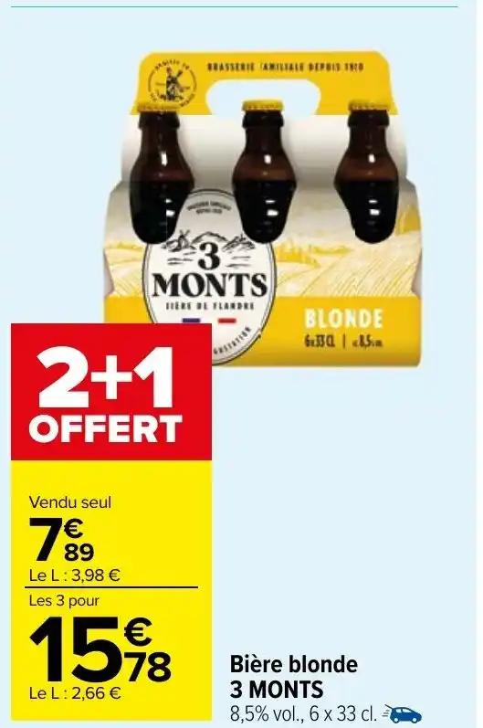 Bière blonde 3 MONTS