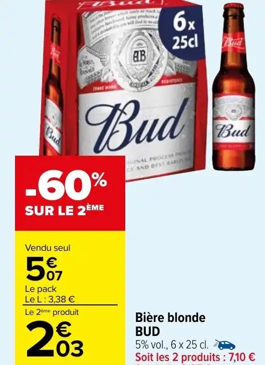 Bière blonde BUD