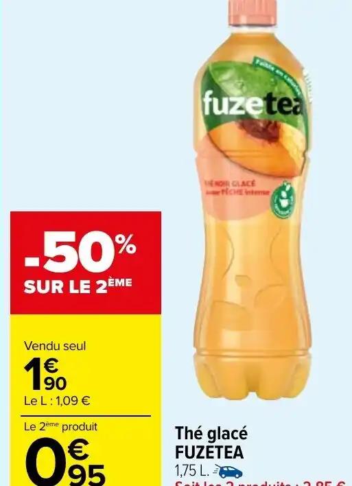 Thé glacé FUZETEA 1,75 L.