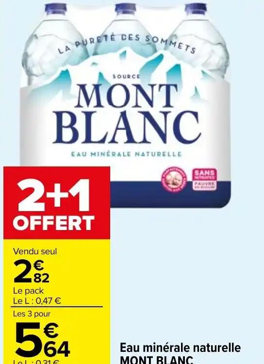 Eau minérale naturelle MONT BLANC
