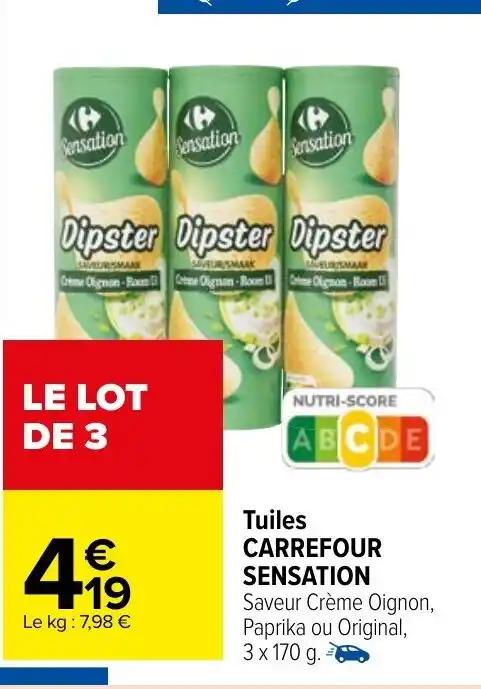 Tuiles CARREFOUR SENSATION