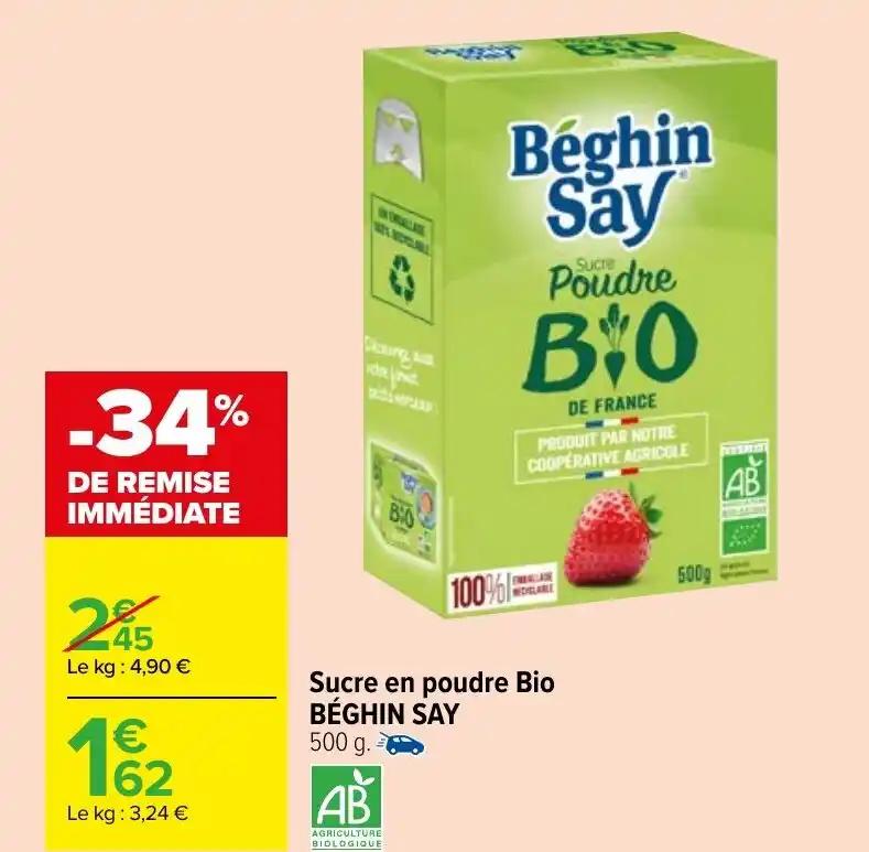Sucre en poudre Bio BÉGHIN SAY