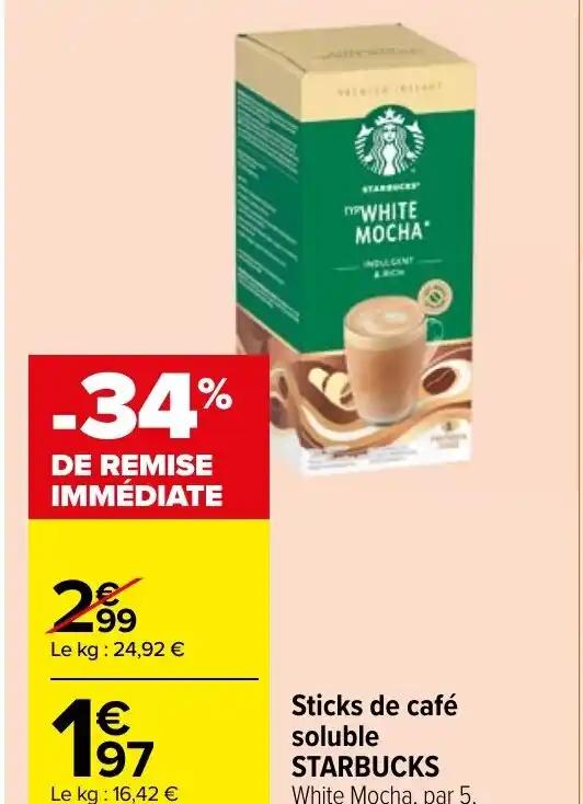 Sticks de café soluble STARBUCKS
