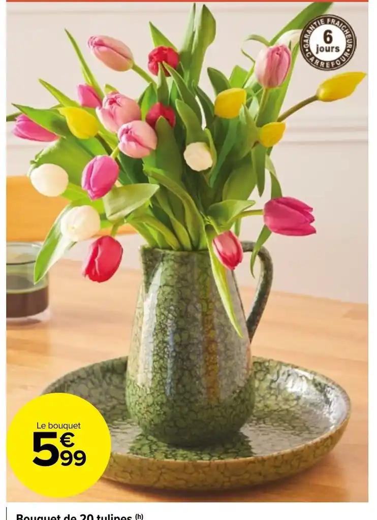 Bouquet de 20 tulipes (h)