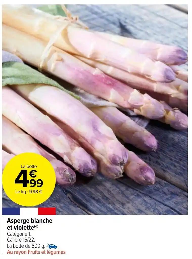 Asperge blanche et violette(o) Catégorie 1.
