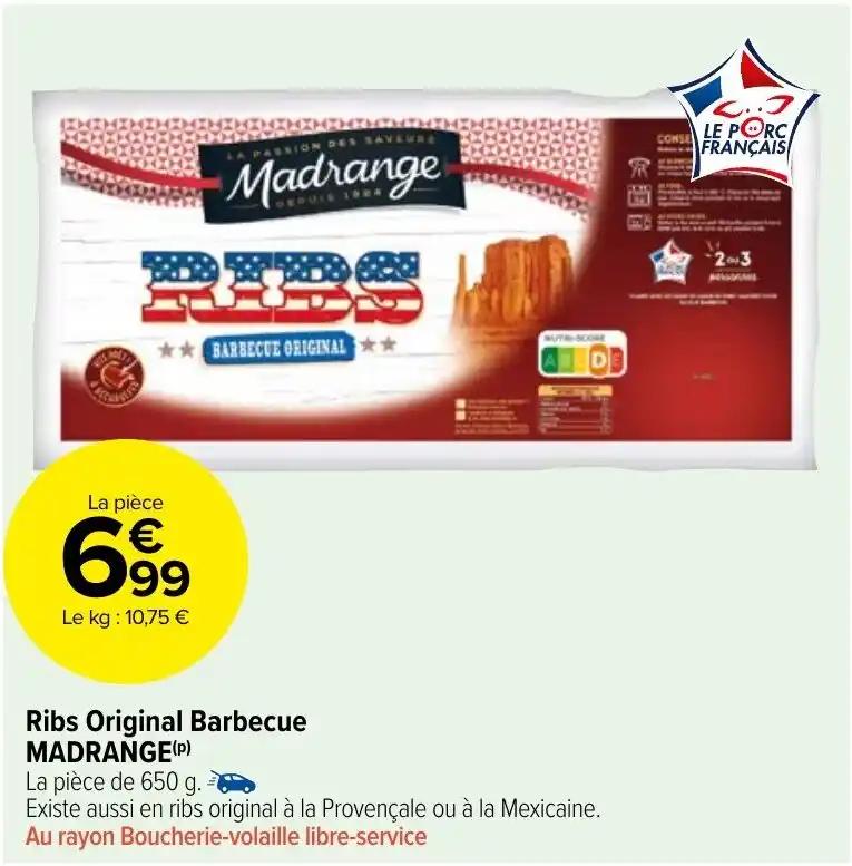 Ribs Original Barbecue MADRANGE(P)