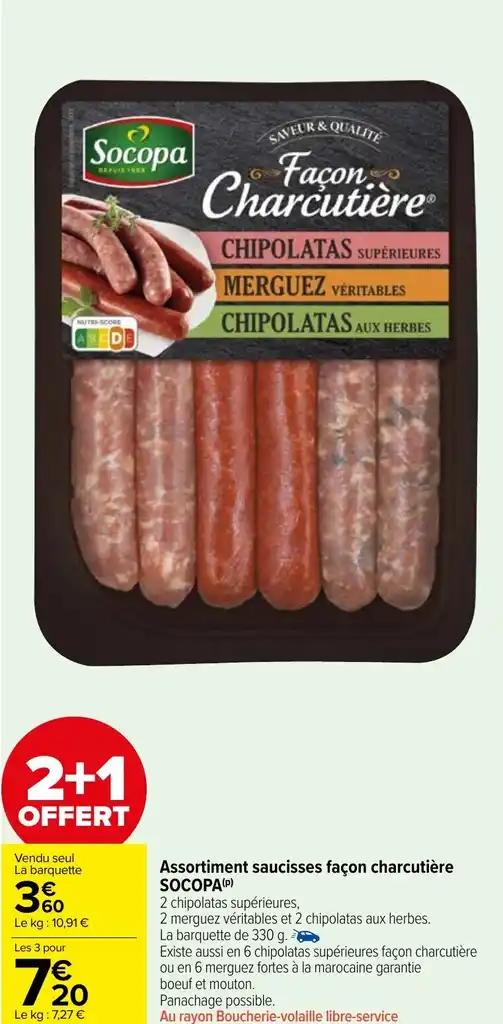 Assortiment saucisses façon charcutière SOCOPA (P)