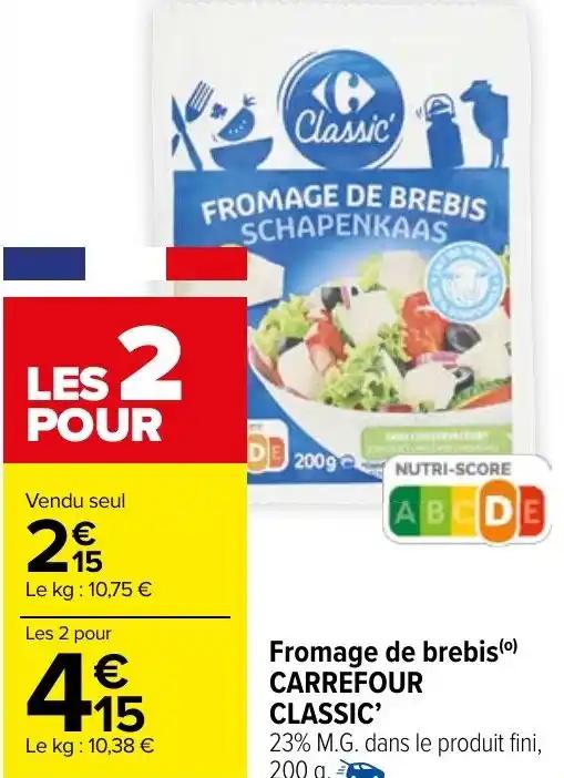 Fromage de brebis (0) CARREFOUR CLASSIC'