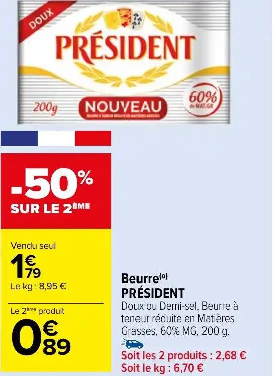 Beurre(o) PRÉSIDENT
