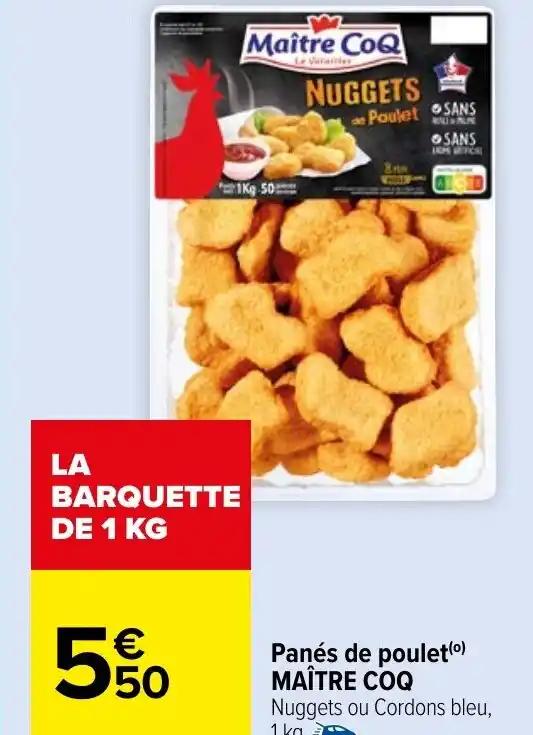 Panés de poulet (°) MAÎTRE COQ