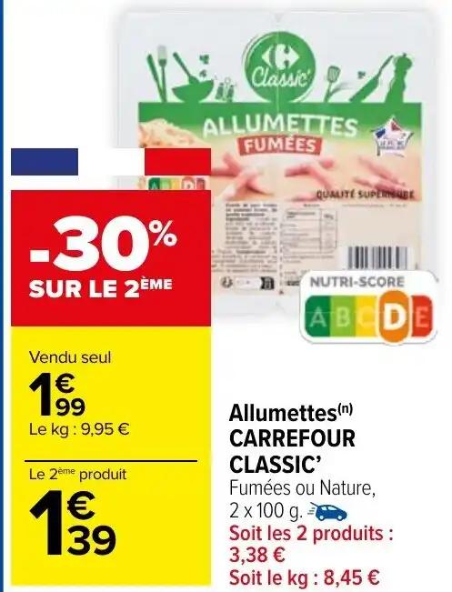 Allumettes(n) CARREFOUR CLASSIC'