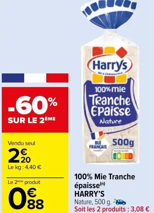 100% Mie Tranche épaisse(n) HARRY'S