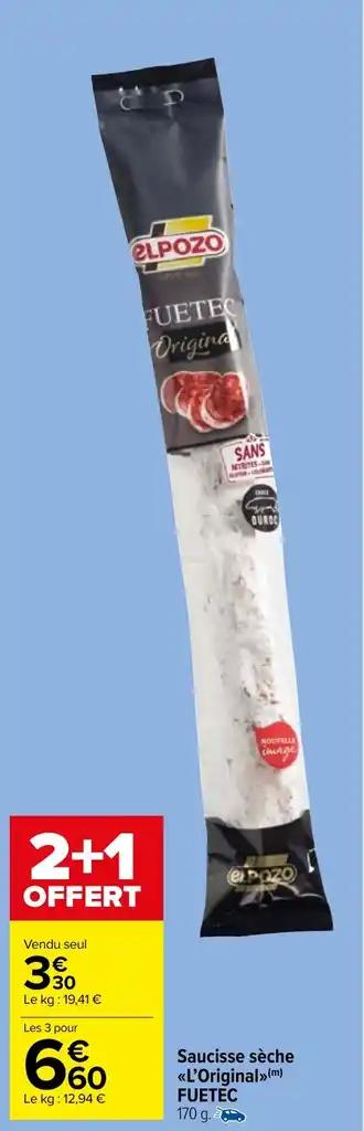 Saucisse sèche <<L'Original»>(m) FUETEC 170 g.