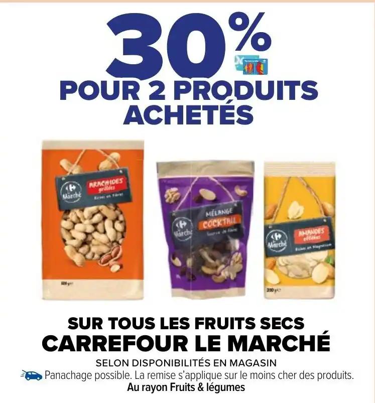 SUR TOUS LES FRUITS SECS CARREFOUR LE MARCHÉ