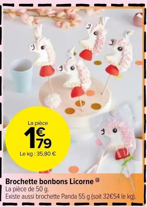 Brochette bonbons Licorne (i)