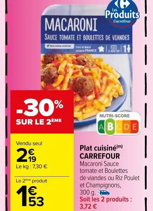 Plat cuisiné (m) CARREFOUR