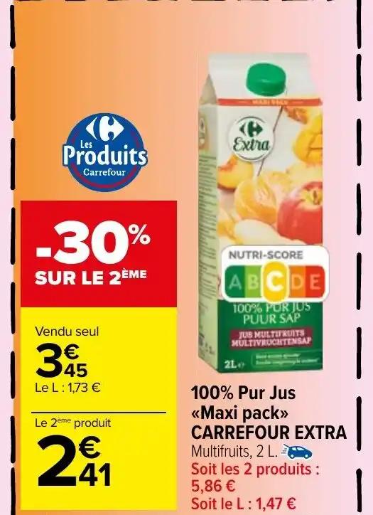 100% Pur Jus <<Maxi pack>> CARREFOUR EXTRA