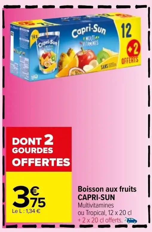 Boisson aux fruits CAPRI-SUN Multivitamines ou Tropical, 12 x 20 cl