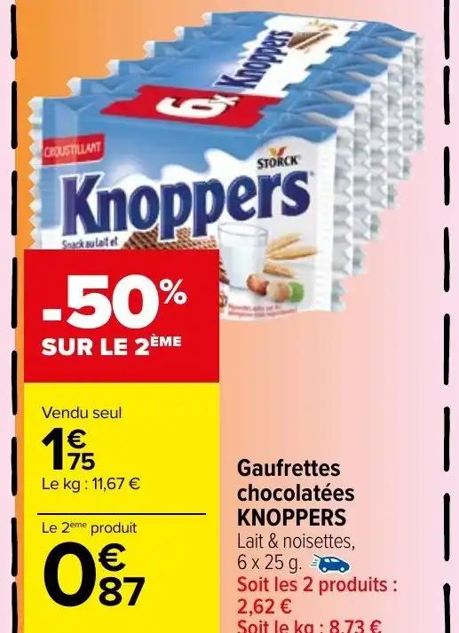 Gaufrettes chocolatées KNOPPERS