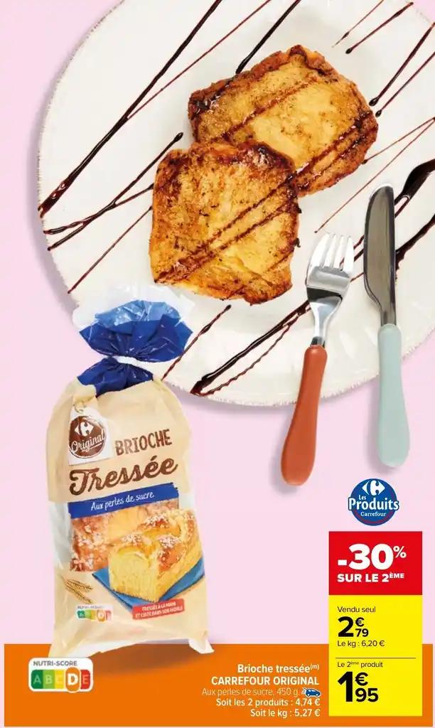 Brioche tressée(m) CARREFOUR ORIGINAL