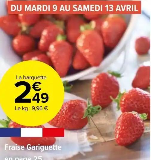 Fraise Gariguette en page 25