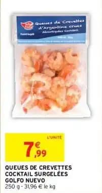 Golfo nuevo - queues de crevettes cocktail surgelees