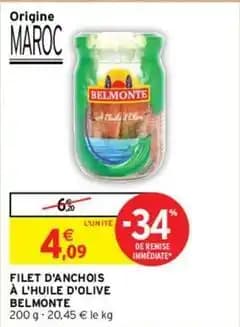 Belmonte - filet d'anchois à l'huile d'olive