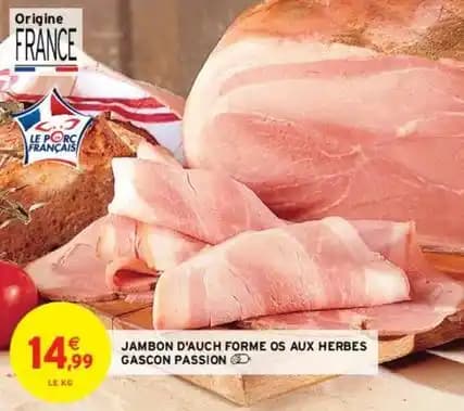 Jambon d'auch forme os aux herbes gascon passion