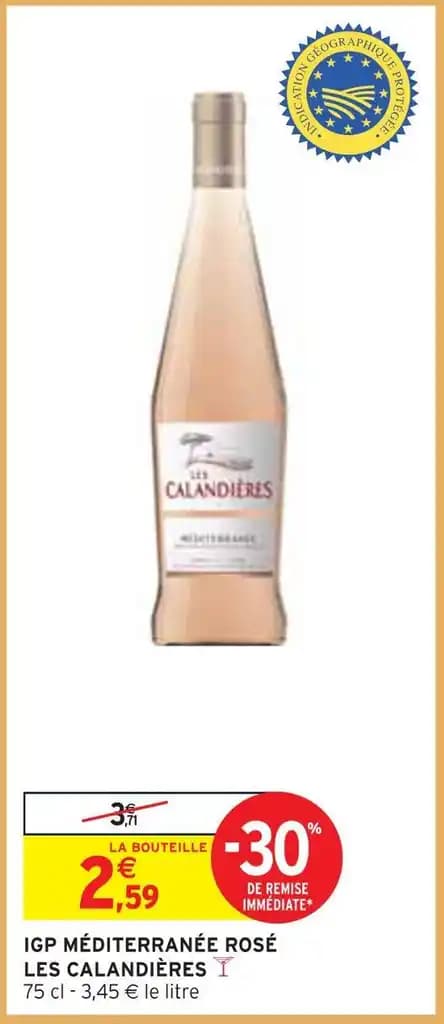 LES CALANDIÈRES IGP MÉDITERRANÉE ROSÉ