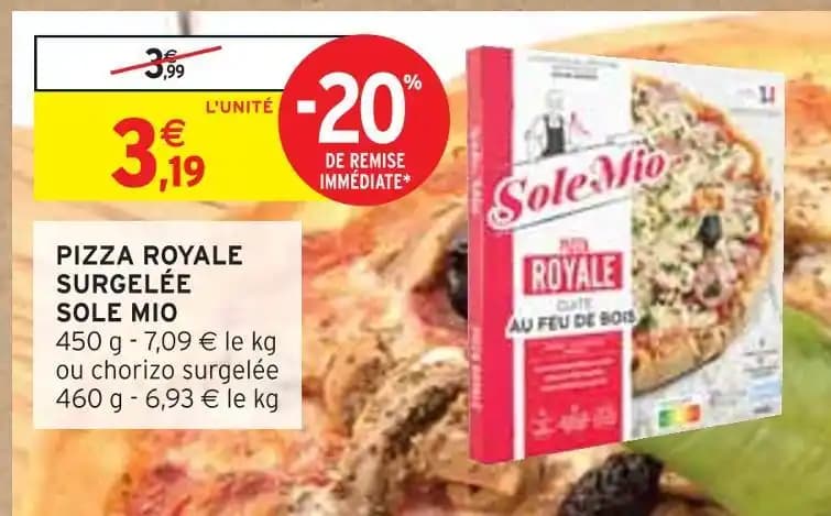 SOLE MIO PIZZA ROYALE SURGELÉE