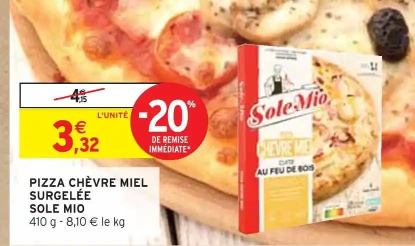 SOLE MIO PIZZA CHÈVRE MIEL SURGELÉE