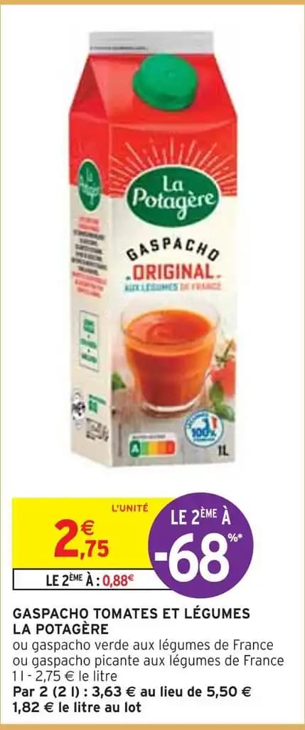 LA POTAGÈRE GASPACHO TOMATES ET LÉGUMES