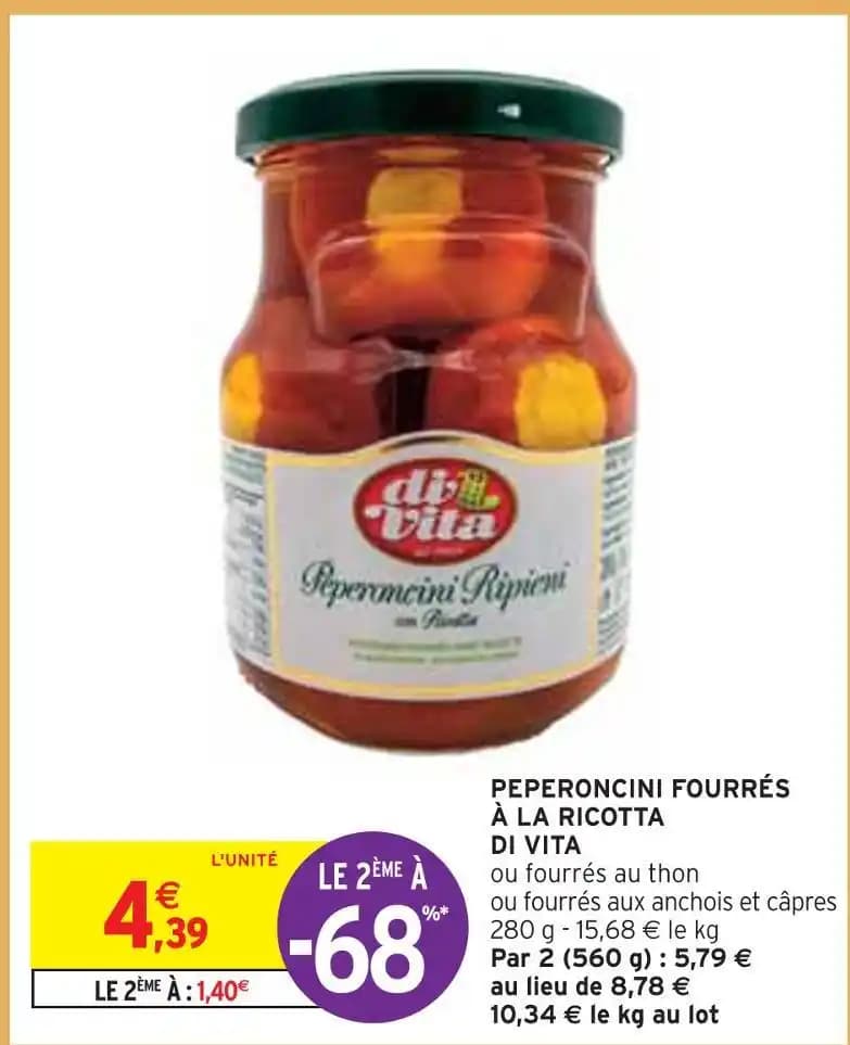 DI VITA PEPERONCINI FOURRÉS À LA RICOTTA