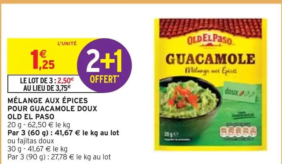 OLD EL PASO MÉLANGE AUX ÉPICES POUR GUACAMOLE DOUX
