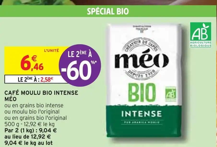 MÉO CAFÉ MOULU BIO INTENSE