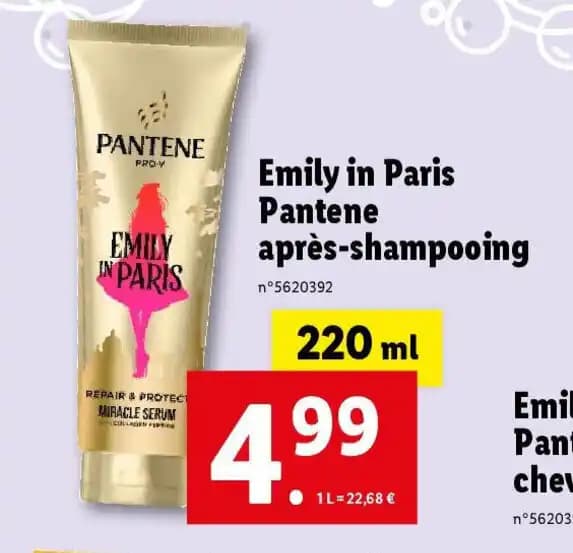 Emily in Paris Pantene masque cheveux