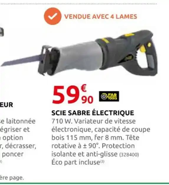 SCIE SABRE ÉLECTRIQUE