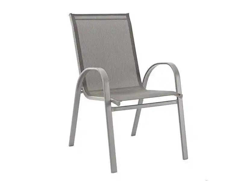 Fauteuil de jardin Alma en acier gris