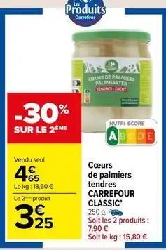 Carrefour - cœurs de palmiers tendres classic'