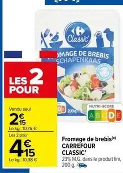 Carrefour - fromage de brebis classic'
