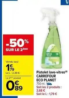 Carrefour - pistolet lave-vitres eco planet